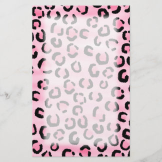 Papelería Modelo rosado del estampado leopardo