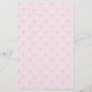 Papelería Modelo rosado del hueso de la impresión de la pata