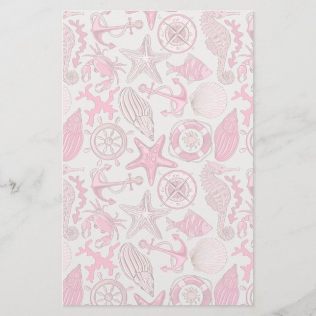 Papelería Modelo rosado del mar (Anverso)