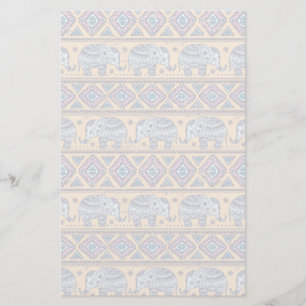 Papelería Modelo tribal del elefante étnico azul