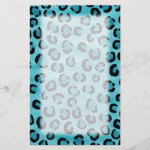Papelería Modelo verde azulado del estampado leopardo