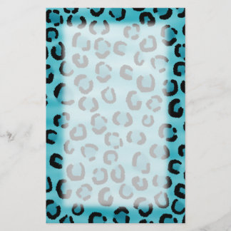 Papelería Modelo verde azulado del estampado leopardo