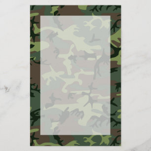 Papelería Modelo verde de Camo Brown del camuflaje