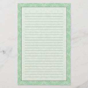 Papelería Modelo verde del damasco