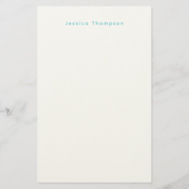 Papelería Modern Elegant Plain Simple Professional Name (Anverso)