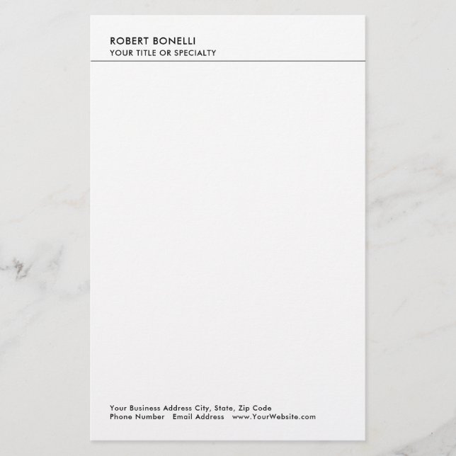 Papelería Moderna empresa Minimalista simple (Anverso)