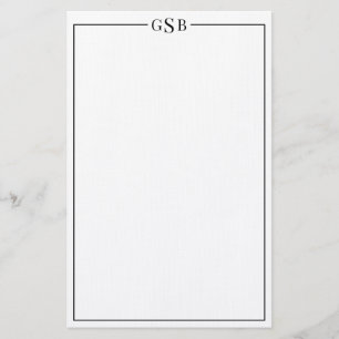 Papelería Moderna y elegante estilo clásico negro Stationery