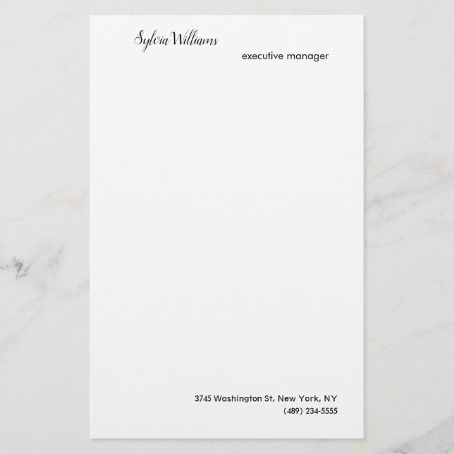Papelería Moderno creativo sencillo Minimalista detalles de  (Anverso)