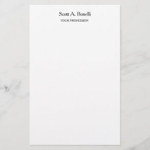 Papelería Moderno Elegante Plano Simple Blanco Especial
