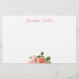 Papelería Moderno floral de la acuarela de las flores