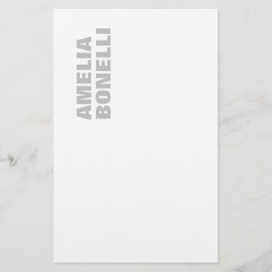 Papelería Moderno Gris Blanco Negrita Profesional Minimalist