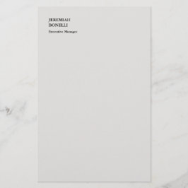 Papelería moderno minimalista gris platino 