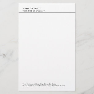 Papelería Moderno Minimalista Plano Simple Negocio