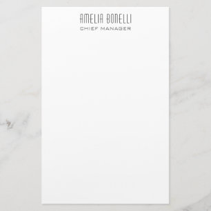 Papelería Moderno Minimalista Profesional Plano Tamaño Están