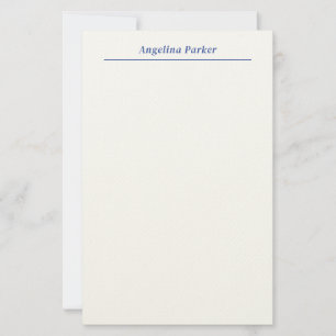 Papelería Moderno Minimalista sencillo blanco azul