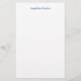 Papelería Moderno Minimalista sencillo blanco azul