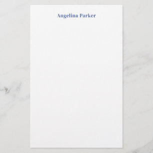 Papelería Moderno Minimalista sencillo blanco azul