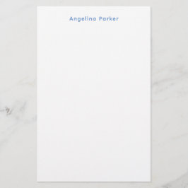 Papelería Moderno Minimalista sencillo blanco azul