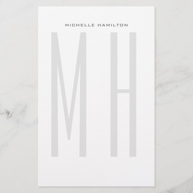 Papelería Moderno Monograma Profesional Llanto Minimalista (Anverso)