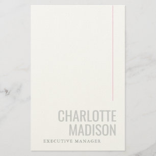 Papelería Moderno nombre propio minimalista simple 