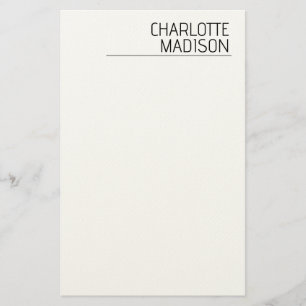Papelería Moderno Simple Blanco Minimalista Sencillo