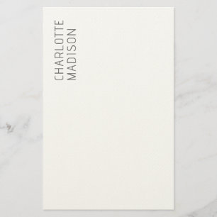 Papelería Moderno Simple Negro Blanco Moderno Minimalista Pl