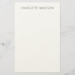 Papelería Moderno Simple Negro Blanco Moderno Minimalista Pl