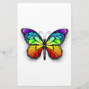 Papelería Monarca de mariposa arcoiris