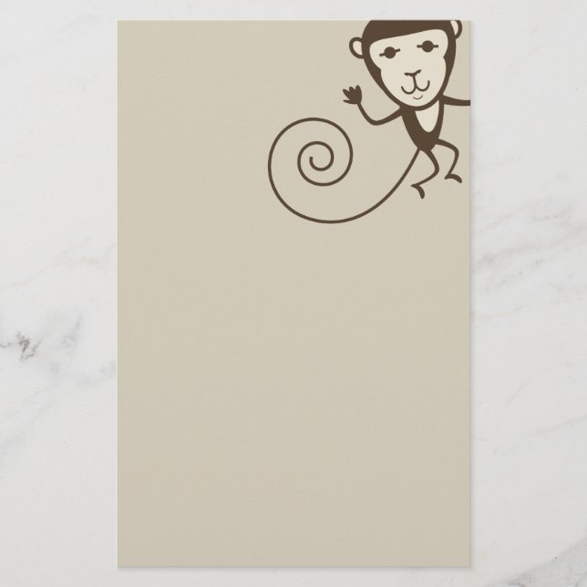 Papelería Mono caprichoso (Anverso)