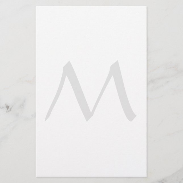 Papelería Monogram Modern Simple Minimalist Plain (Anverso)