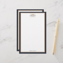 Papelería Monograma blanco simple: