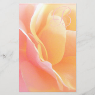 Papelería Monograma color de rosa inmóvil
