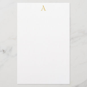 Papelería Monograma de color dorado blanco