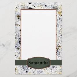 Papelería Monograma de la bandeja de pintura