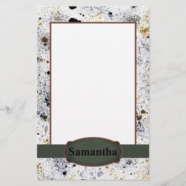 Papelería Monograma de la bandeja de pintura (Anverso)