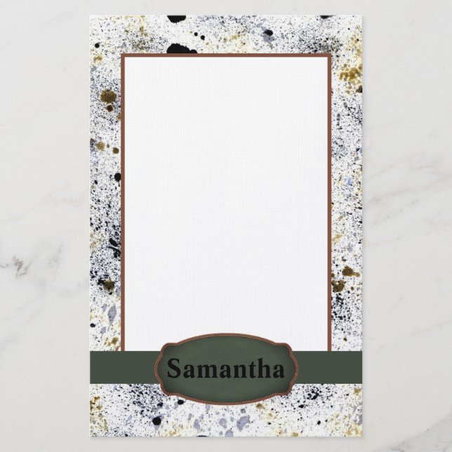 Papelería Monograma de la bandeja de pintura (Anverso)