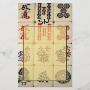 Papelería Monograma de Mahjong