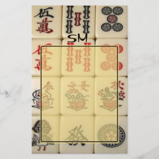 Papelería Monograma de Mahjong