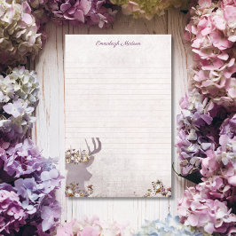 Papelería Monograma de Moda de Lavender Deer Dreamy Boho