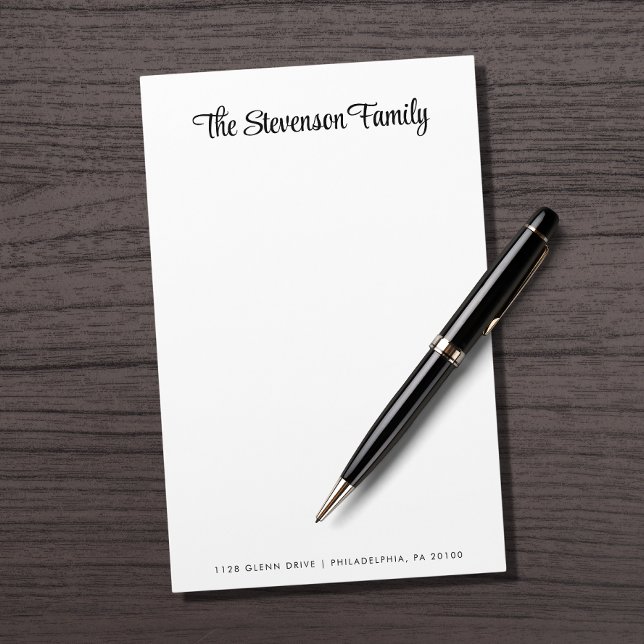 Papelería Monograma de nombre de familia de script de estilo (Subido por el creador)