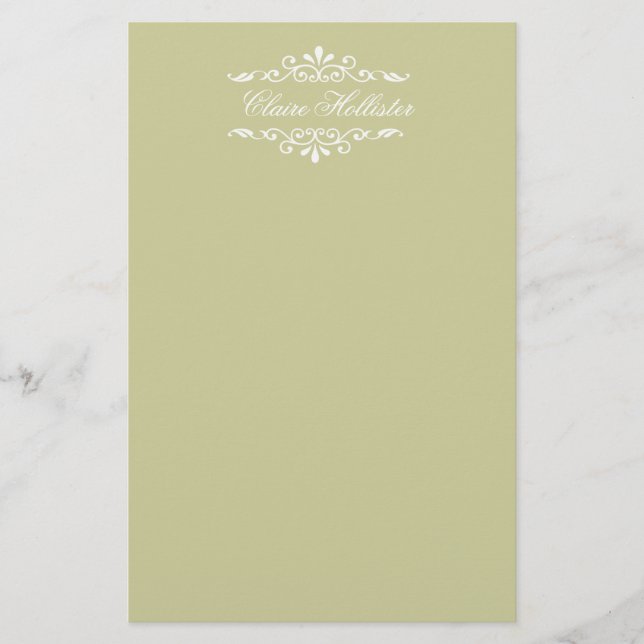 Papelería Monograma de oro mínimo clásico personalizado (Anverso)