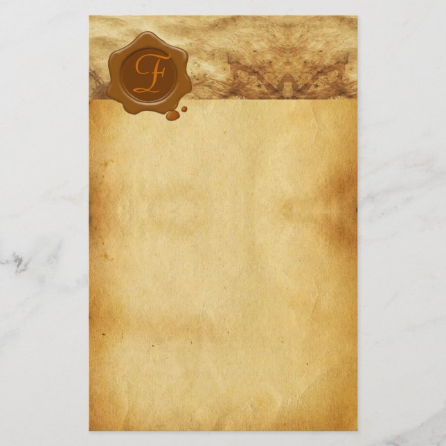 Papelería Monograma del PARCHE DE SELLO DE LA CERRADURA DE L (Anverso)