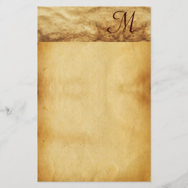 Papelería Monograma del PARCHE MARRÓN ANTIGUO (Anverso)