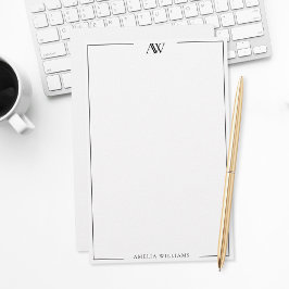 Papelería Monograma elegante minimalista moderno