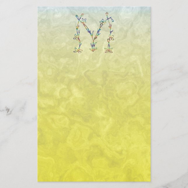 PAPELERÍA MONOGRAMA FLORAL M (Anverso)