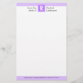 Papelería Monograma inicial negrita y nombre