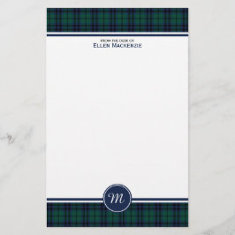 Papelería Monograma Keith Clan Modern Tartan
