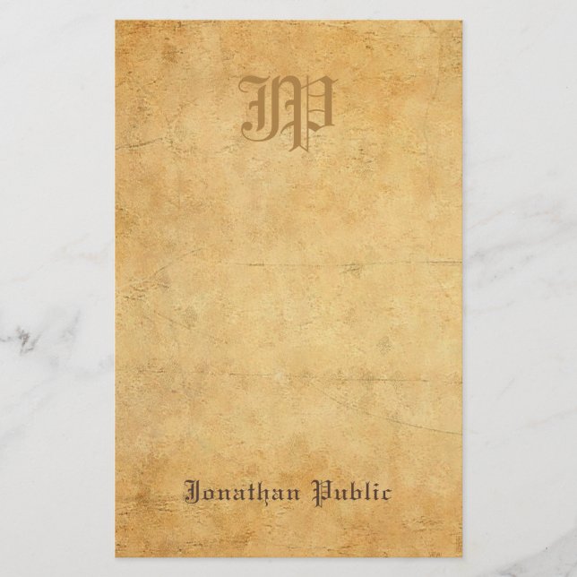 Papelería Monograma manuscrito Guay de la vieja mirada de (Anverso)