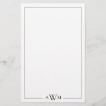 Monograma Minimalista de Tres Letras