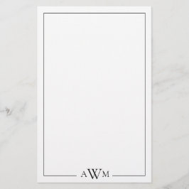 Papelería Monograma Minimalista de Tres Letras